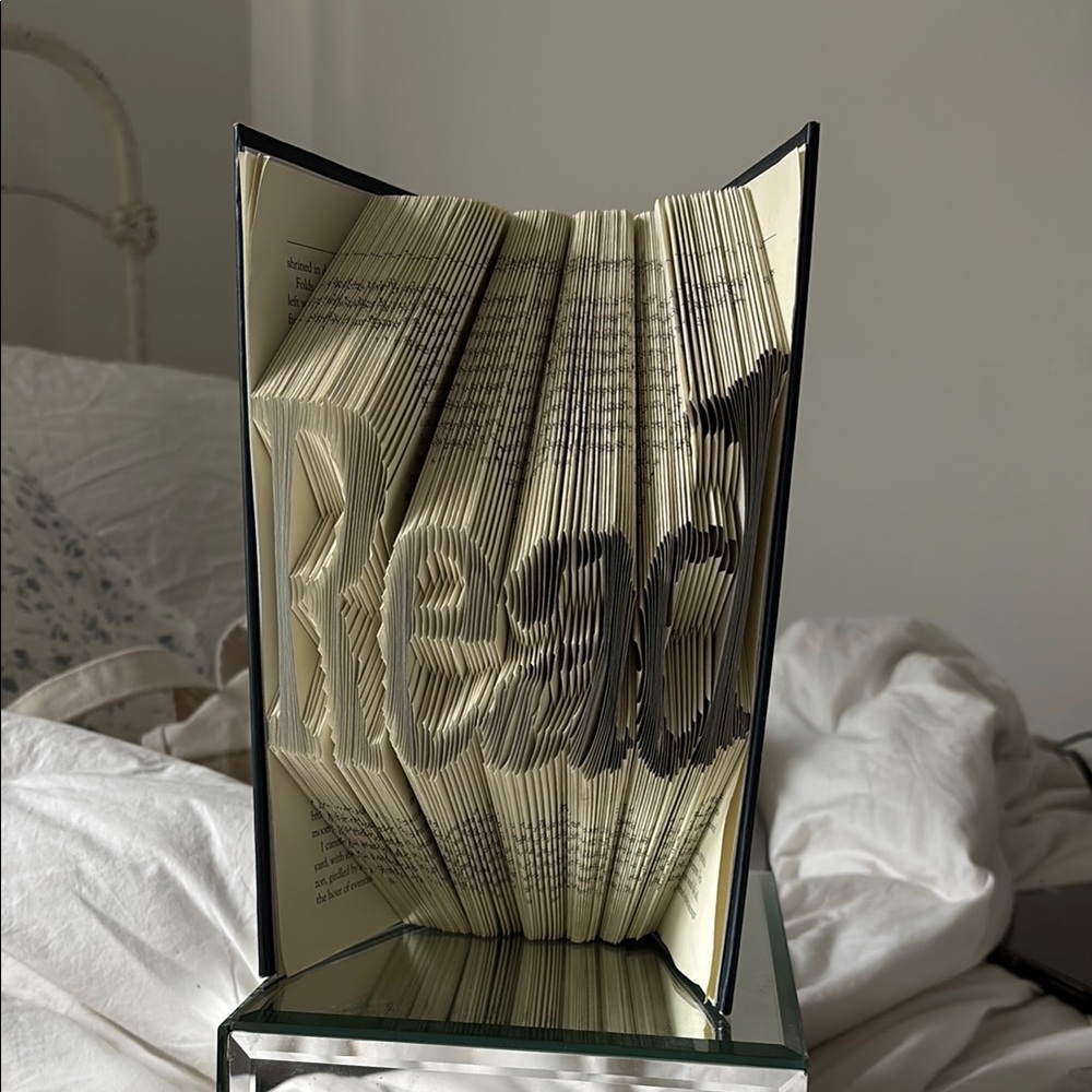 Decorative Book Art - Navy and White